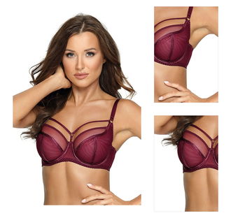 Nevystužená podprsenka Ava Lingerie 1923 Protea Bordová 65G 3