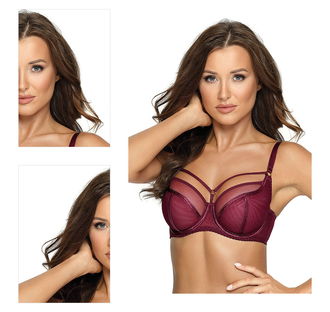 Nevystužená podprsenka Ava Lingerie 1923 Protea Bordová 65G 4