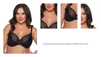 Nevystužená podprsenka Ava Lingerie 2103 Black Čierna 100C 1