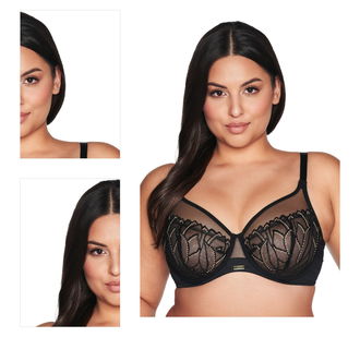 Nevystužená podprsenka Ava Lingerie 2115 Čierna 100E 4