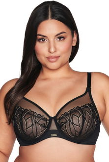 Nevystužená podprsenka Ava Lingerie 2115 Čierna 100F 2