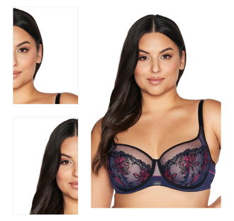 Nevystužená podprsenka Ava Lingerie 2120 Side support Tmavomodrá 70D 4