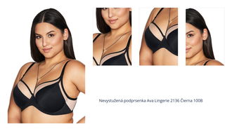 Nevystužená podprsenka Ava Lingerie 2136 Čierna 100B 1