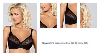 Nevystužená podprsenka Gaia 059 BS Čierna 80G 1