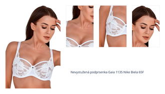 Nevystužená podprsenka Gaia 1135 Nike Biela 65F 1