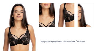 Nevystužená podprsenka Gaia 1135 Nike Čierna 65G 1