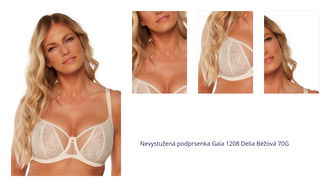 Nevystužená podprsenka Gaia 1208 Delia Béžová 70G 1