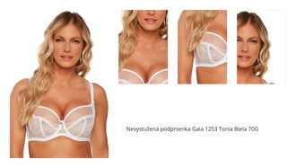 Nevystužená podprsenka Gaia 1253 Tonia Biela 70G 1