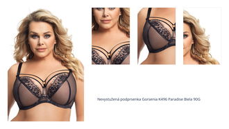 Nevystužená podprsenka Gorsenia K496 Paradise Biela 90G 1