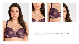 Nevystužená podprsenka Gorsenia K801 Violet Fialová 90G 1