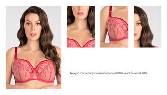 Nevystužená podprsenka Gorsenia K828 Heart Červená 70G 1