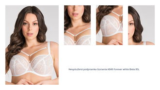 Nevystužená podprsenka Gorsenia K849 Forever white Biela 85L 1