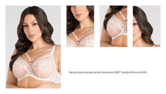 Nevystužená podprsenka Gorsenia K867 Candy Krémová 65G 1