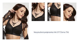 Nevystužená podprsenka Viki 577 Čierna 75G 1