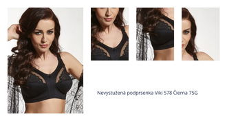 Nevystužená podprsenka Viki 578 Čierna 75G 1