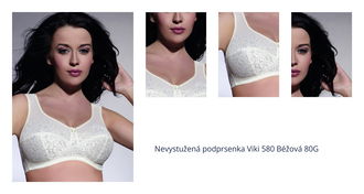 Nevystužená podprsenka Viki 580 Béžová 80G 1