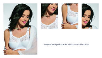 Nevystužená podprsenka Viki 583 Nina Biela 90G 1