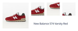 New Balance 574 Varsity Red 1