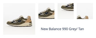 New Balance 990 Grey/ Tan 1