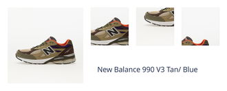 New Balance 990 V3 Tan/ Blue 1