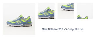 New Balance 990 V5 Grey/ Hi-Lite 1