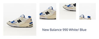 New Balance 990 White/ Blue 1