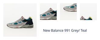 New Balance 991 Grey/ Teal 1