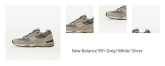 New Balance 991 Grey/ White/ Silver 1