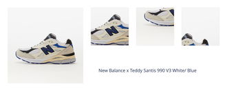 New Balance x Teddy Santis 990 V3 White/ Blue 1