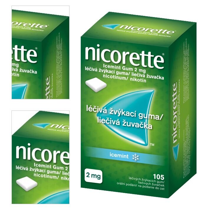 Nicorette Icemint Gum 2mg liečivé žuvačky 105 ks 9