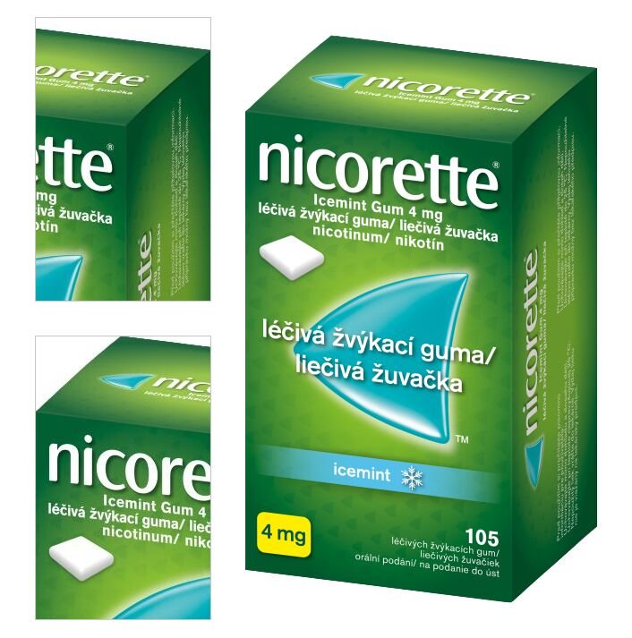 Nicorette Icemint Gum 4mg liečivé žuvačky 105 ks 9