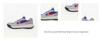 Nike ACG Lowcate Wolf Grey/ Bright Crimson-Indigo Burst 1