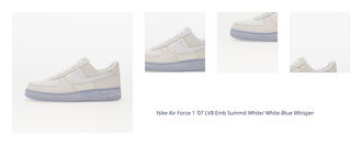 Nike Air Force 1 '07 LV8 Emb Summit White/ White-Blue Whisper 1