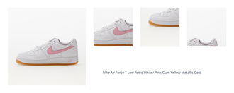 Nike Air Force 1 Low Retro White/ Pink-Gum Yellow-Metallic Gold 1