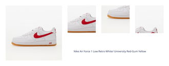 Nike Air Force 1 Low Retro White/ University Red-Gum Yellow 1