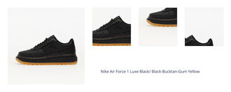 Nike Air Force 1 Luxe Black/ Black-Bucktan-Gum Yellow 1