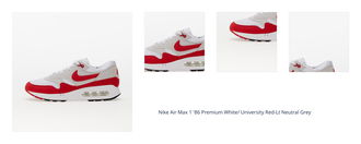 Nike Air Max 1 '86 Premium White/ University Red-Lt Neutral Grey 1