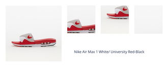 Nike Air Max 1 White/ University Red-Black 1