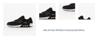 Nike Air Max 90 Black/ University Red-White 1