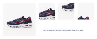 Nike Air Max 96 II Midnight Navy/ Metallic Silver-Cool Grey 1