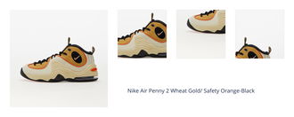 Nike Air Penny 2 Wheat Gold/ Safety Orange-Black 1