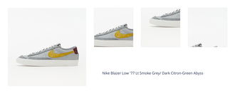 Nike Blazer Low '77 Lt Smoke Grey/ Dark Citron-Green Abyss 1