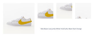 Nike Blazer Low Jumbo White/ Vivid Sulfur-Black-Team Orange 1