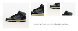 Nike Dunk High Retro Premium Smoke Grey/ Black-Beach-Black 1