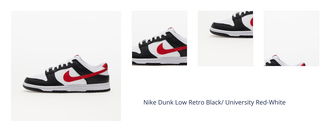 Nike Dunk Low Retro Black/ University Red-White 1