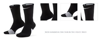 Nike Elite Crew Basketball Socks - Pánske - Ponožky Nike - Čierne - SX7622-013 - Veľkosť: M 1