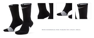 Nike Elite Crew Basketball Socks - Pánske - Ponožky Nike - Čierne - SX7622-013 - Veľkosť: XL 1
