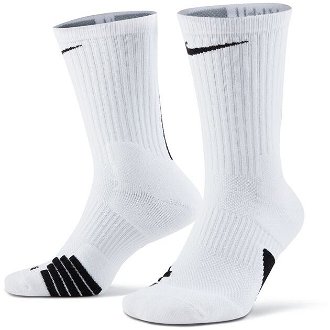 Nike Elite Crew Socks White - Pánske - Ponožky Nike - Biele - SX7622-100 - Veľkosť: S