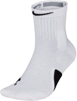 Nike Elite Mid Socks - Unisex - Ponožky Nike - Biele - SX7625-100 - Veľkosť: S 2