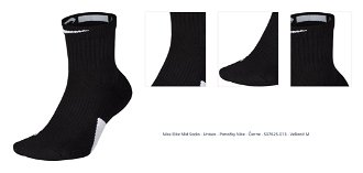 Nike Elite Mid Socks - Unisex - Ponožky Nike - Čierne - SX7625-013 - Veľkosť: M 1